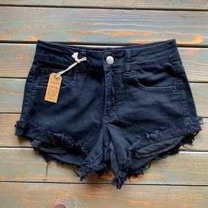 American Eagle Black High Rise Festival Shorts